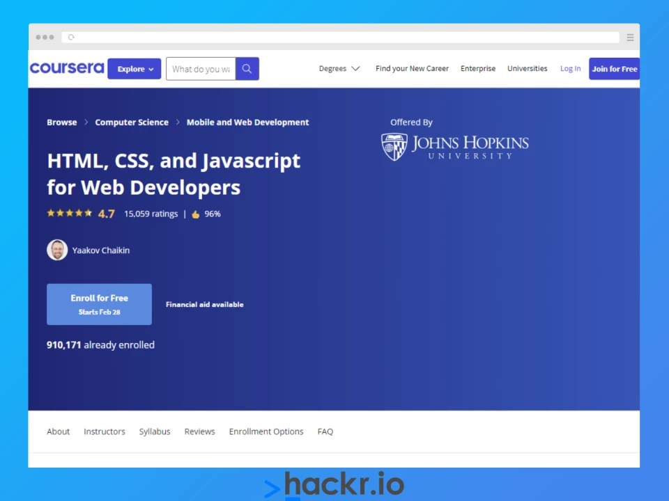 HTML, CSS y JavaScript para desarrolladores web