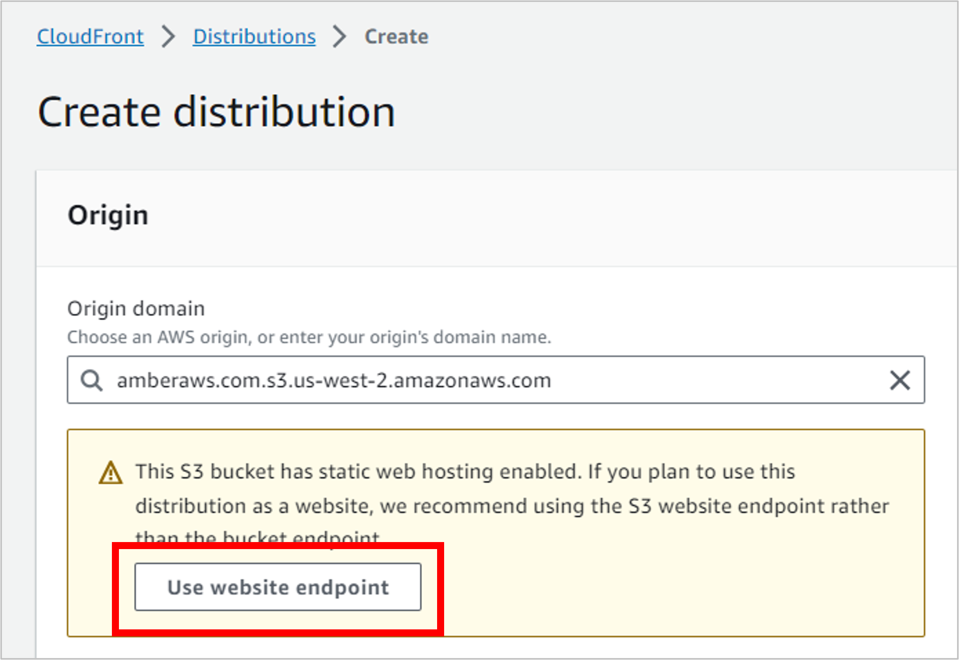 Website-endpoint-not-bucket-endpoint