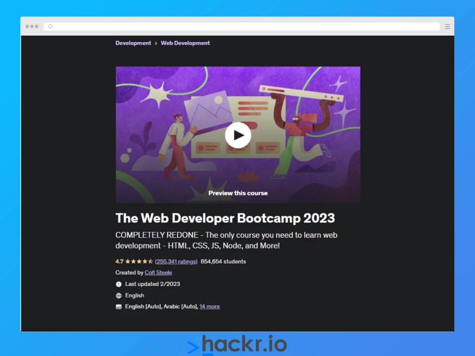 The web developer complete bootcamp