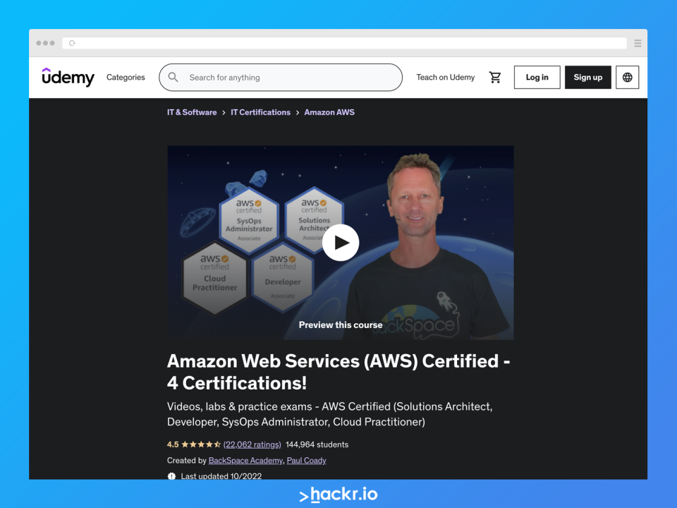 Amazon Web Services (AWS) Certified - 4 Certificaciones!