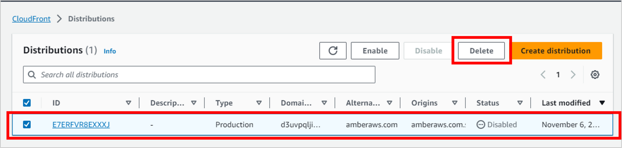 Delete-CloudFront-distribution