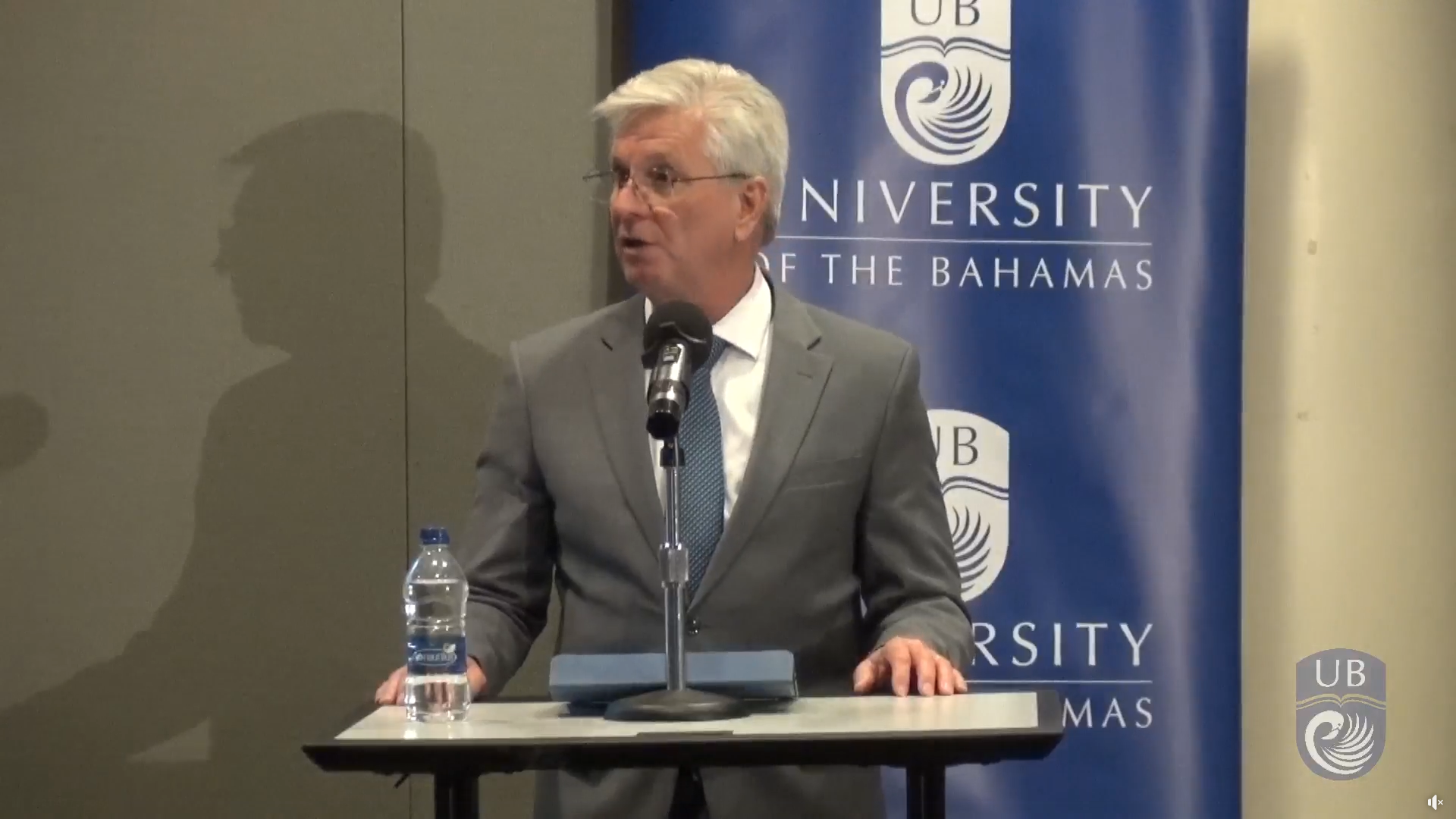 Waller speaking at the Climate, Currency, and Central Banking conference in Nassau, The Bahamas. Source: Facebook
