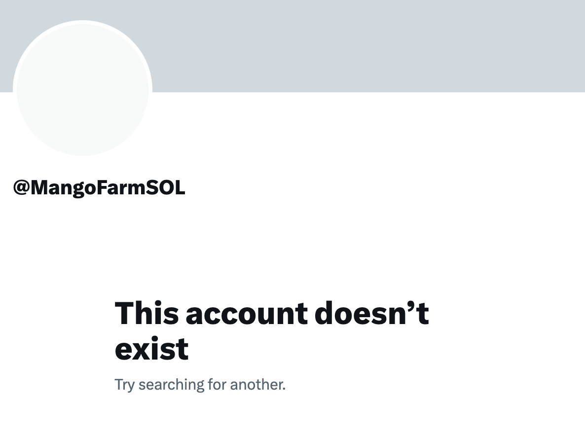 MangoFarmSOL’s deactivated account