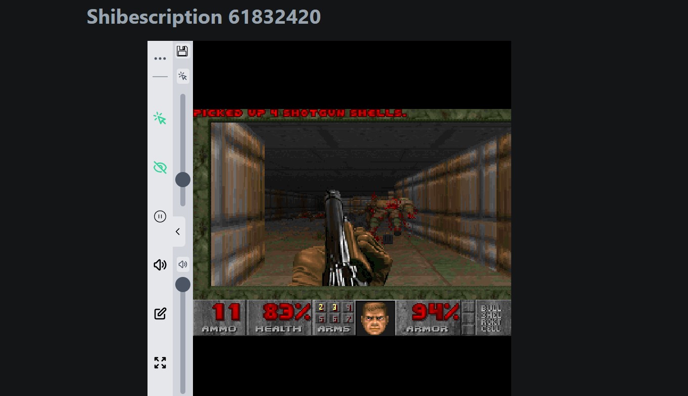 Screenshot of the Doom video game on the Dogecoin network. Source: Dogecoin Ordinals