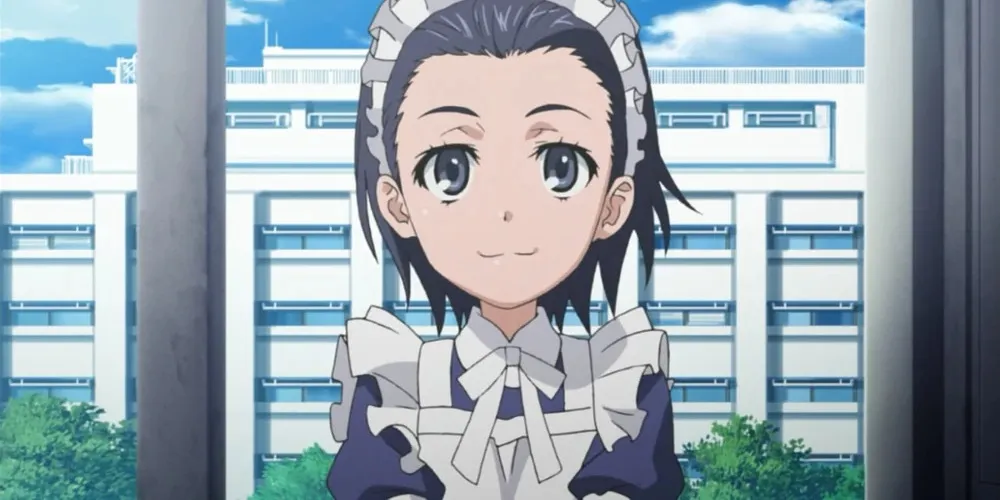 Maika Tsuchimikado in her maid outfit in the A Certain Magical Index anime