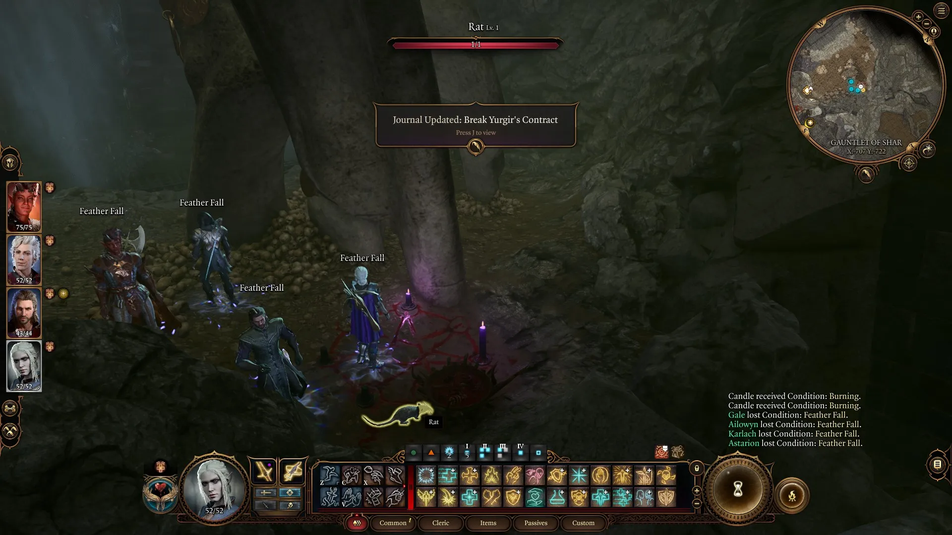 Игрок обнаруживает крысу рядом с изображением Юргира