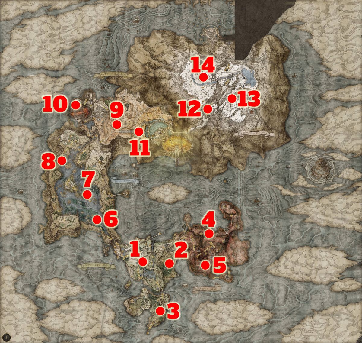 Elden Ring map fragments locations