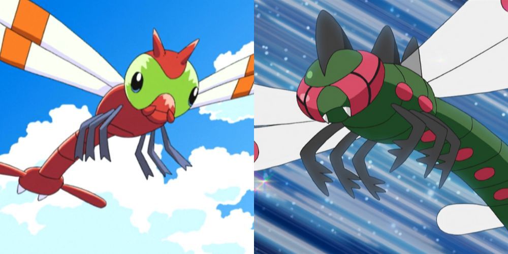 Yanma y Yanmega en el anime de Pokémon