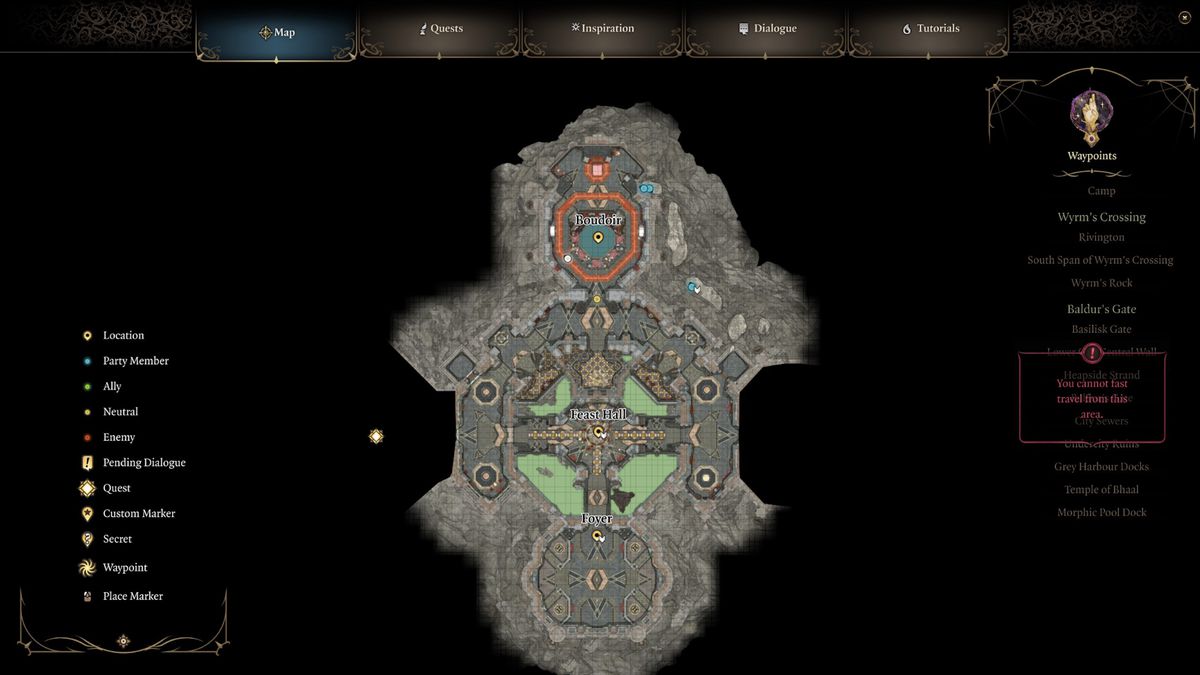 Map of the House of Hope in BG3