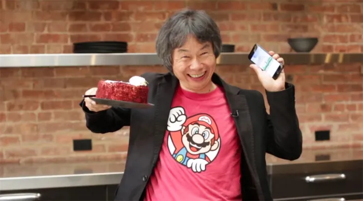 Pastel de Shigeru Miyamoto de Super Mario Run