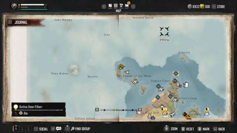 A localização do posto avançado de Dragon's Back no mapa.