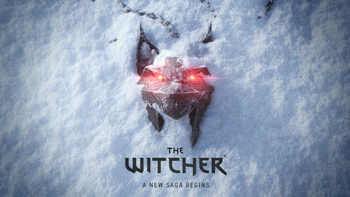CD Projekt Red（シーディープロジェクトレッド）が雪に囲まれた猫のエンブレムを前に新しいウィッチャーゲームを発表