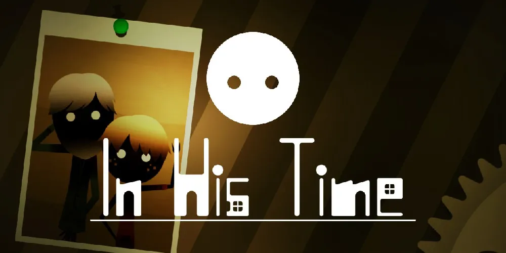 Schermata del titolo per Nel Tempo, con la foto di un ragazzo e di suo padre sullo sfondo.