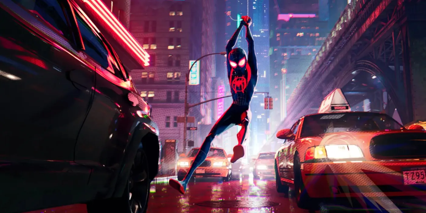 Into The Spider-verse Miles Swinging