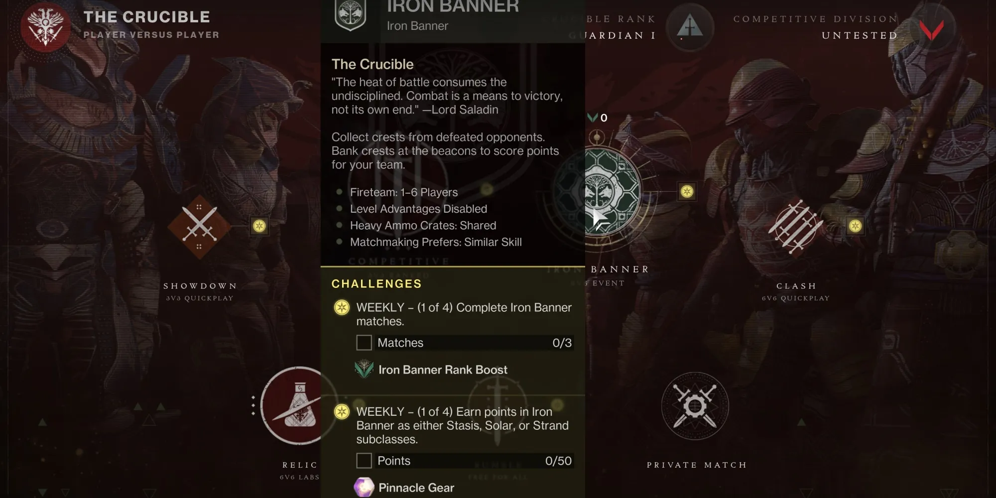 Destiny 2 Iron Banner Daily Challenges S23