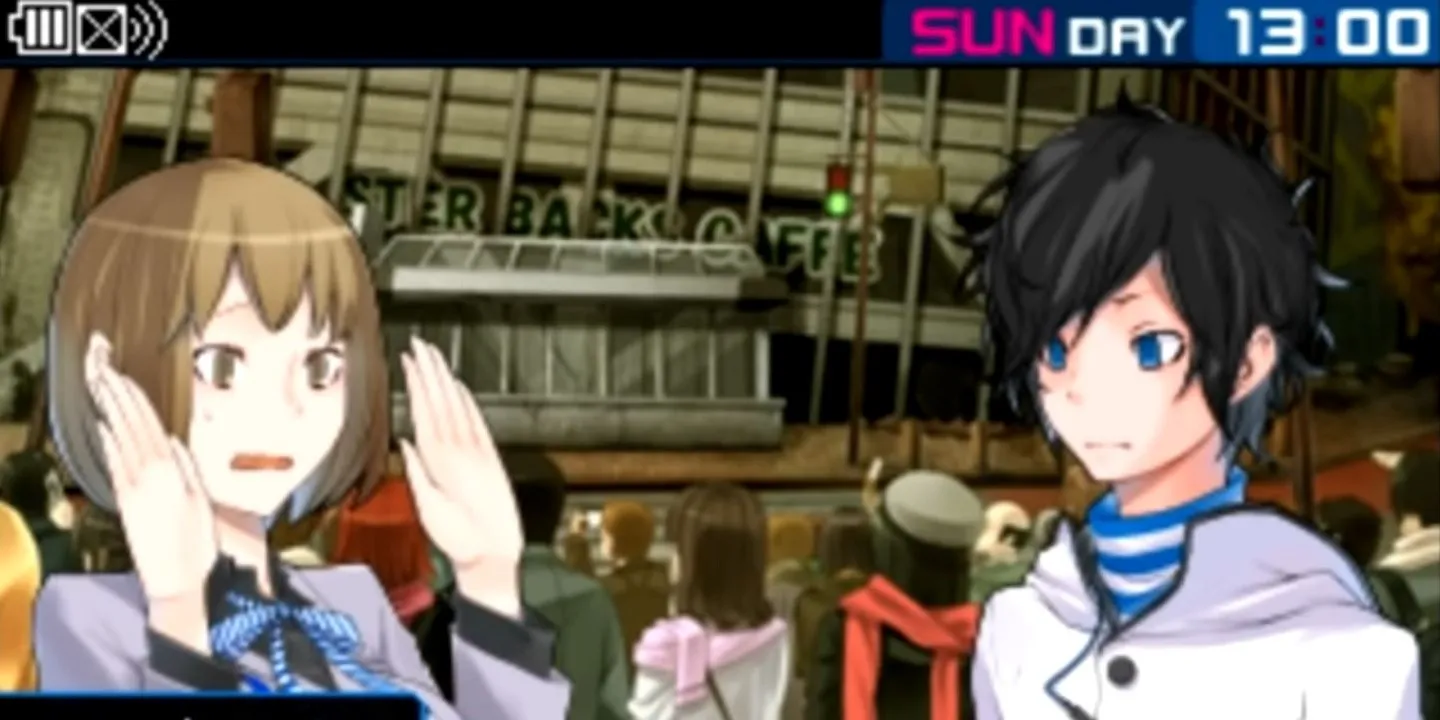 Io et Daichi parlent dans Shin Megami Tensei: Devil Survivor 2 Record Breaker