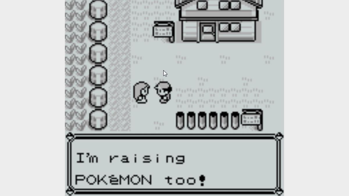 Captura de pantalla de Pokemon Rojo Azul en Game Boy original