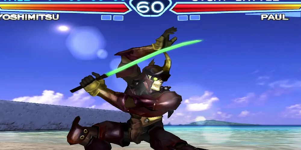 Yoshimitsu con una spada verde
