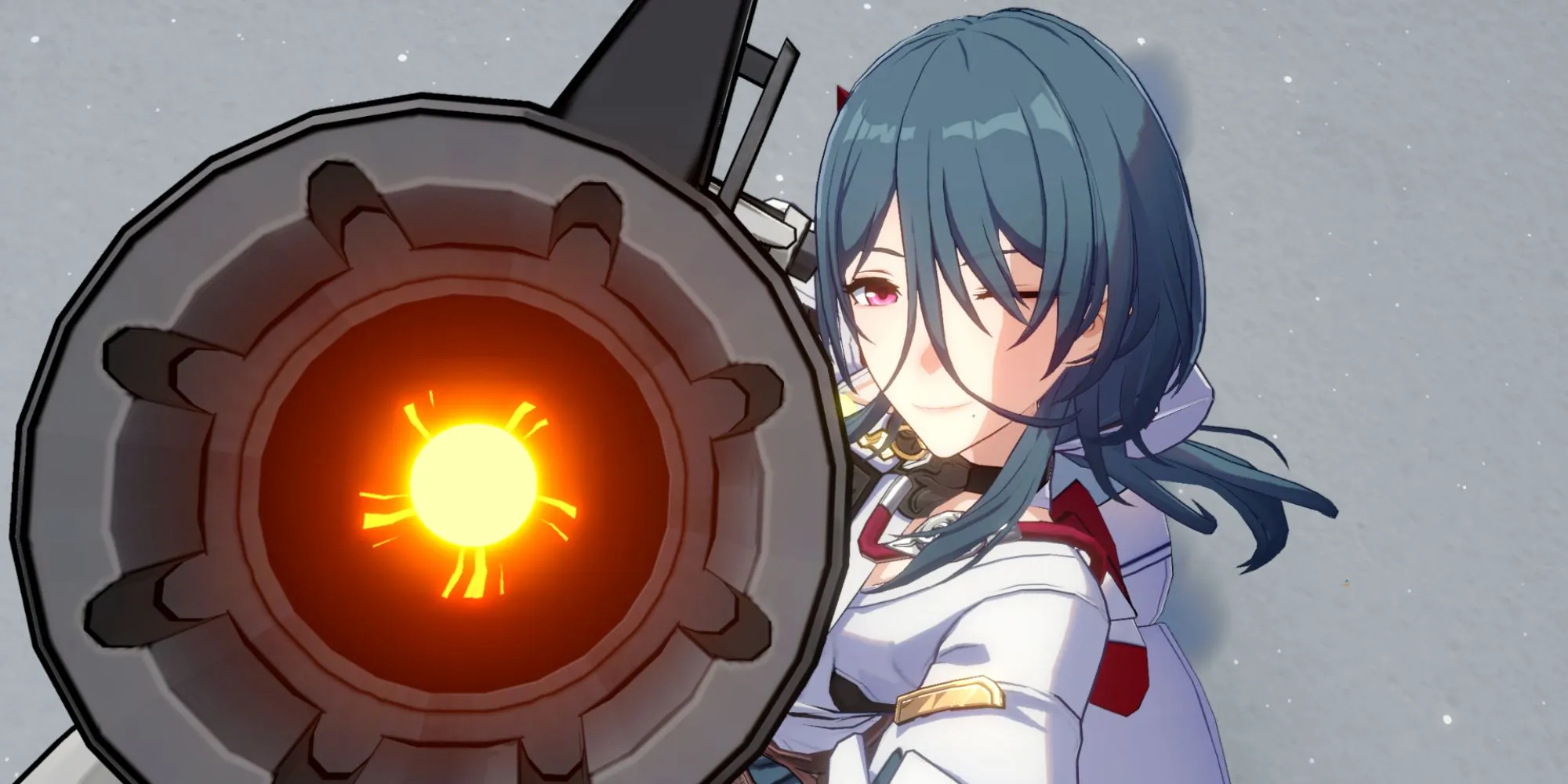 Honkai: Star Rail - Natasha lève son arme et vise lors de son animation Ultime