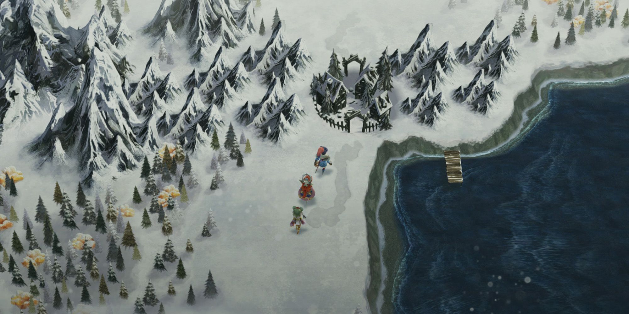 Una captura de pantalla de I Am Setsuna en el Nintendo Switch