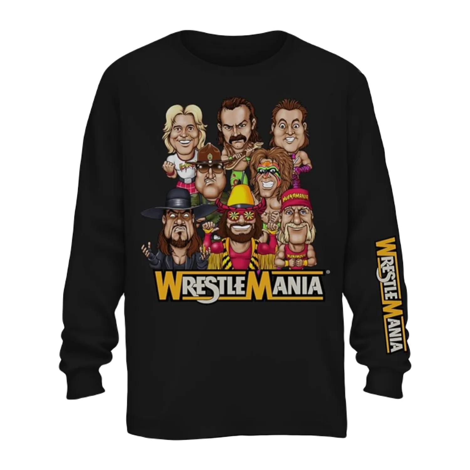 WWE WWF Legends Wrestling Shirt - Wrestlemania - World Wrestling Champions Long Sleeve T-Shirt
