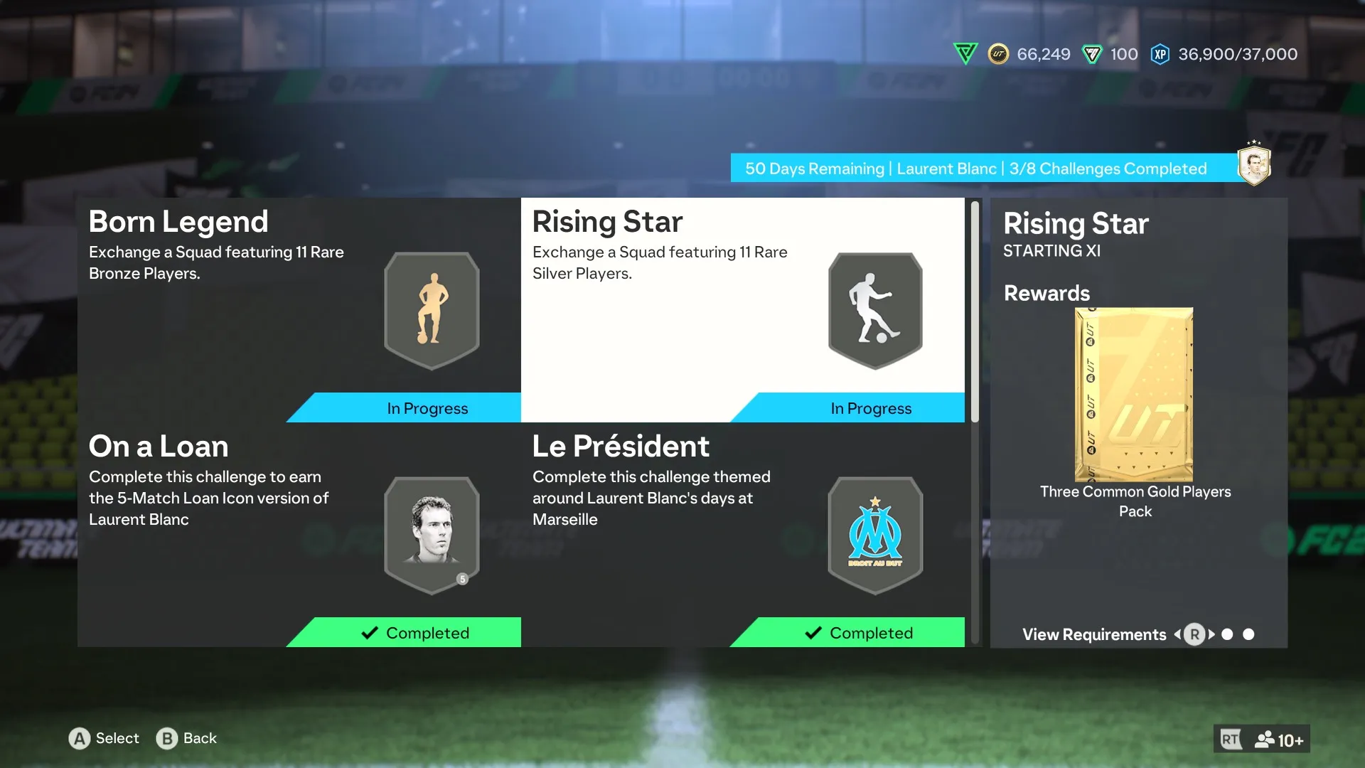 Exigence SBC Rising Star Icon dans EA Sports FC 24.