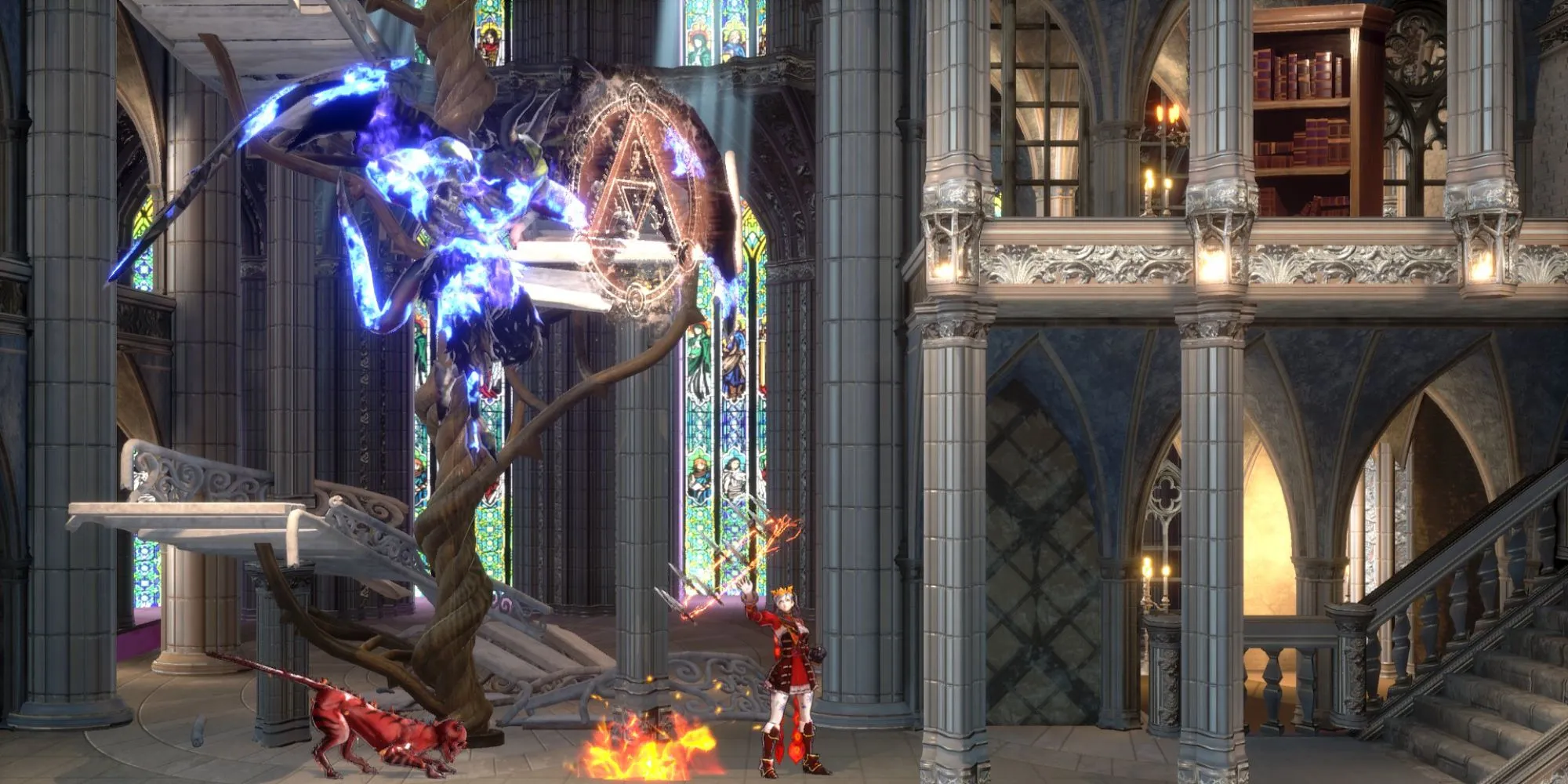 Protagonista de Bloodstained Ritual of the Night luchando