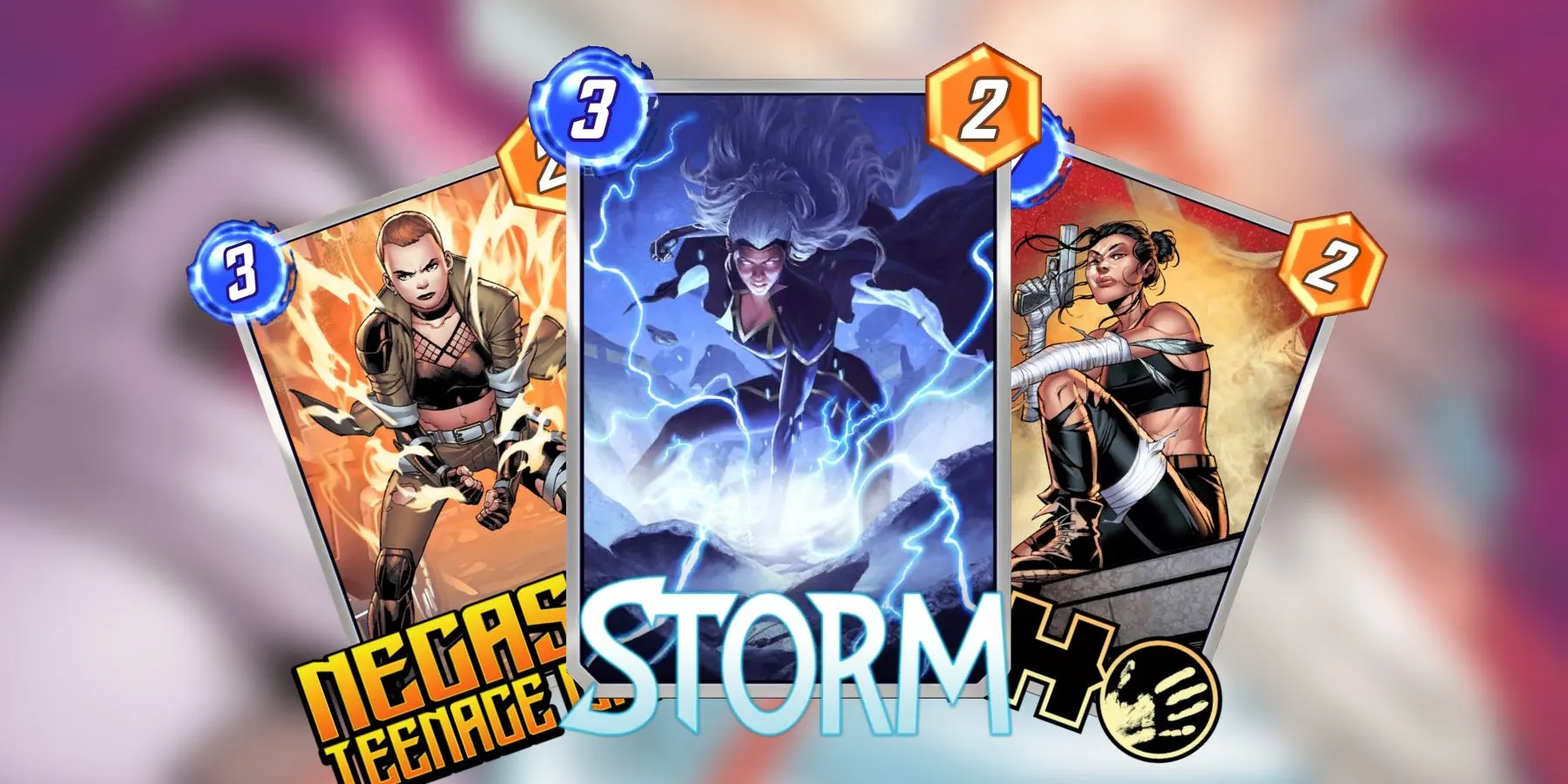 três principais cartas de contra-ataque no Marvel Snap: Storm, Echo e Negasonic
