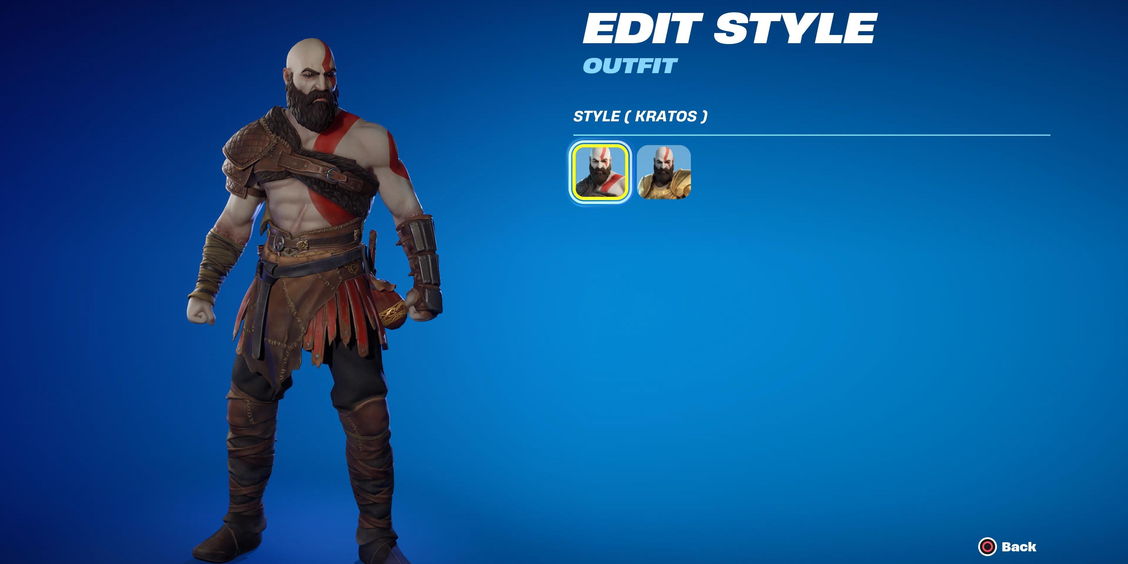 Skin di Kratos in Fortnite