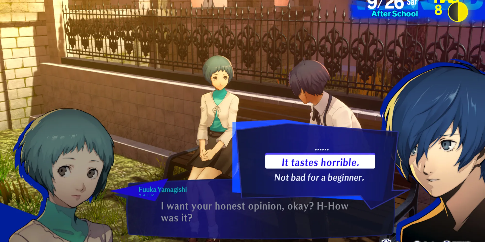 Talking with Fuuka in Persona 3 Reload