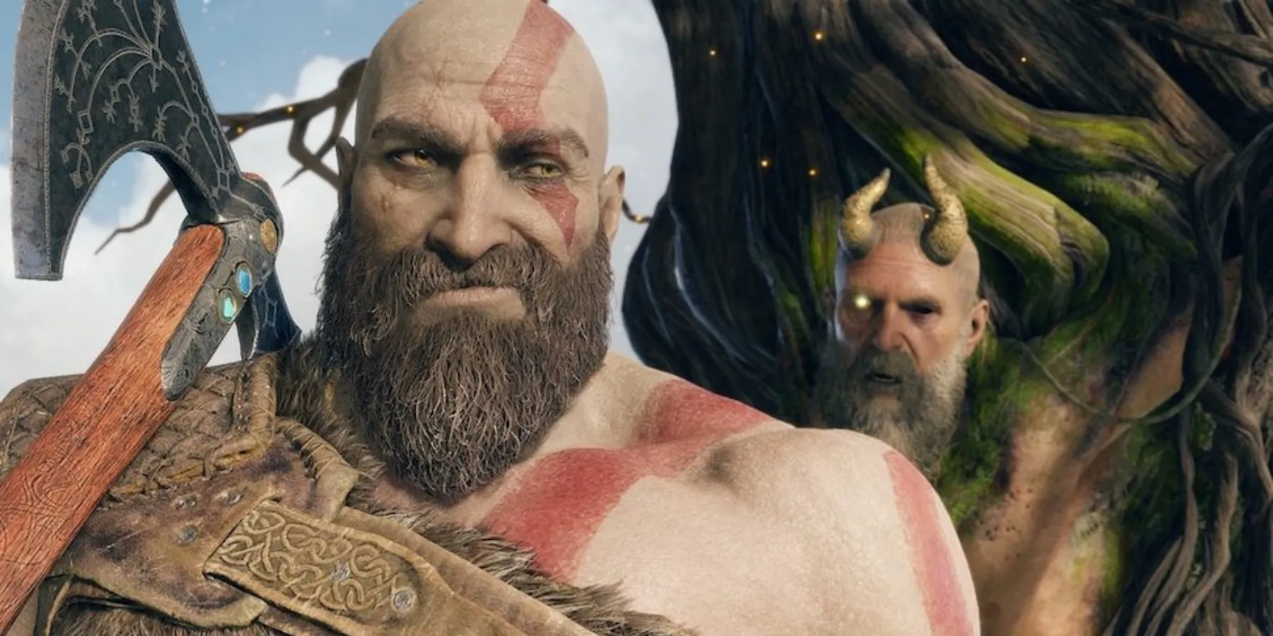 kratosが微笑んでいる