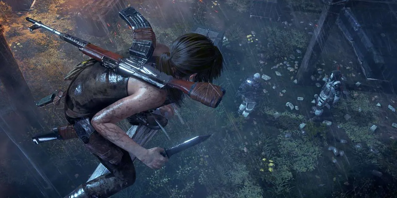 Лара Крофт убивает скрытно в Shadow of the Tomb Raider