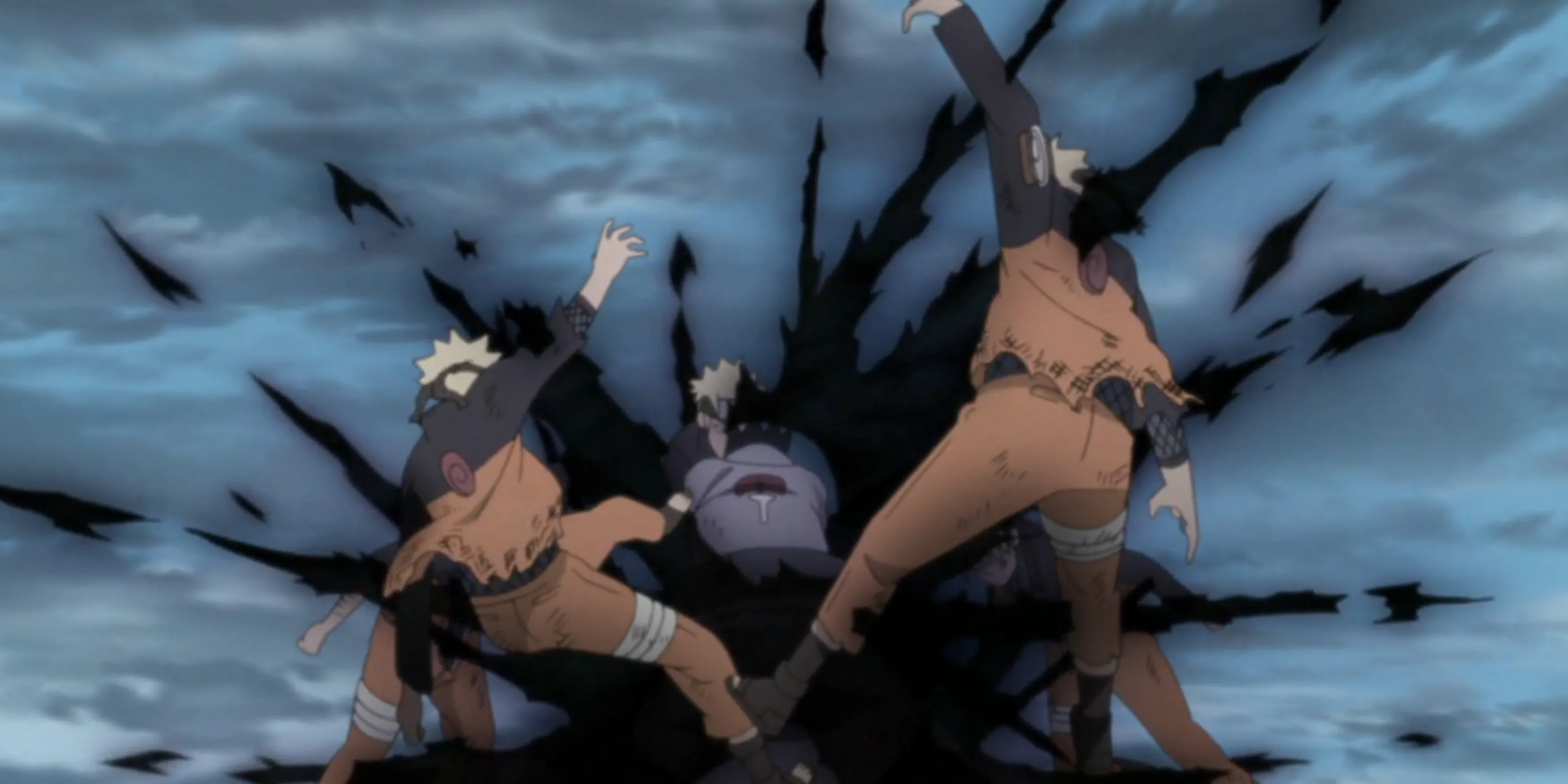 Sasuke attacca Naruto con Blaze Release
