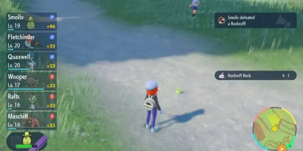 Capture d'écran de gameplay de Pokemon Scarlet/violet