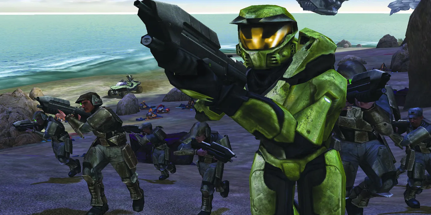 Halo: Combat Evolved - Master Chief y Marines en The Silent Cartographer