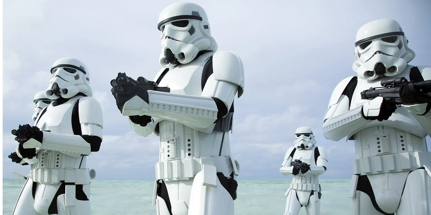 star wars stormtroopers emerging from the ocean