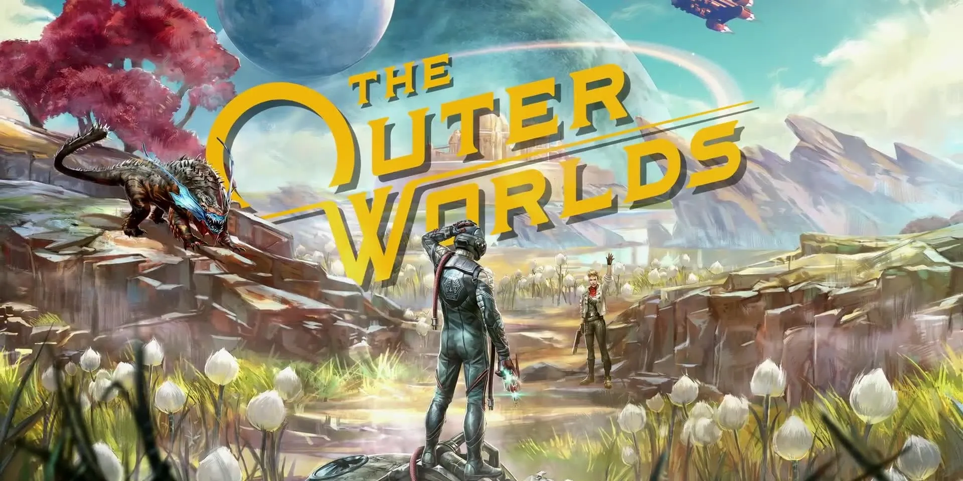 The Outer Worlds 中一个创造角色的第一人称视角