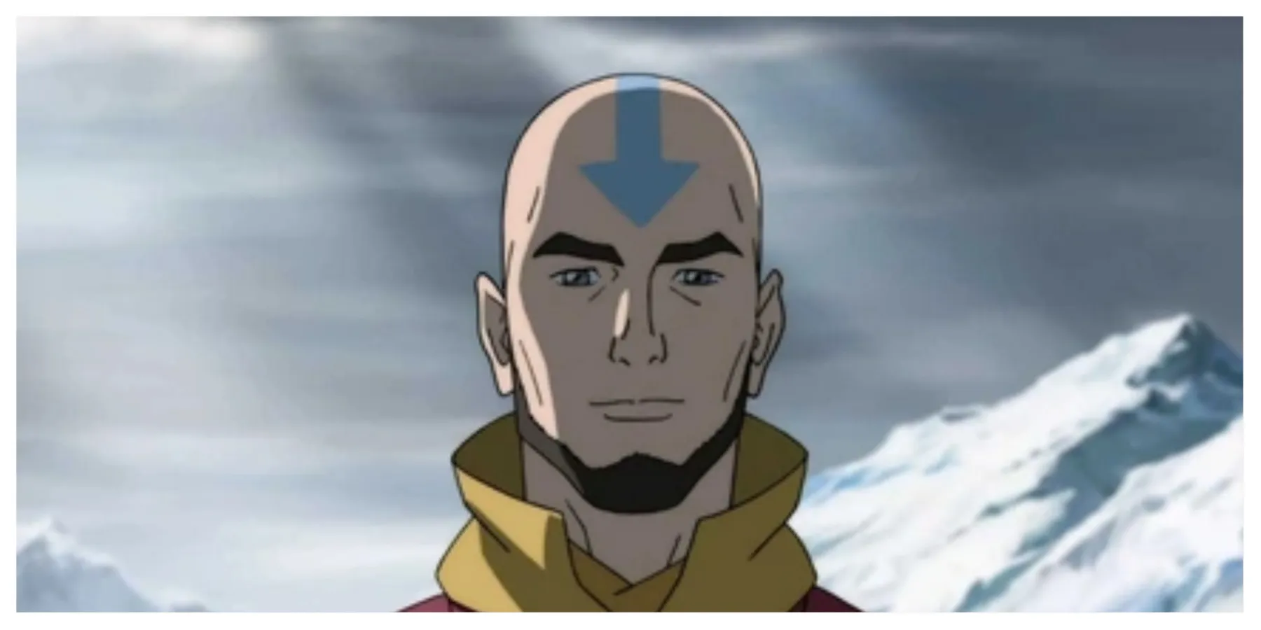 L'esprit de l'Avatar Aang parlant à Korra dans La Légende de Korra