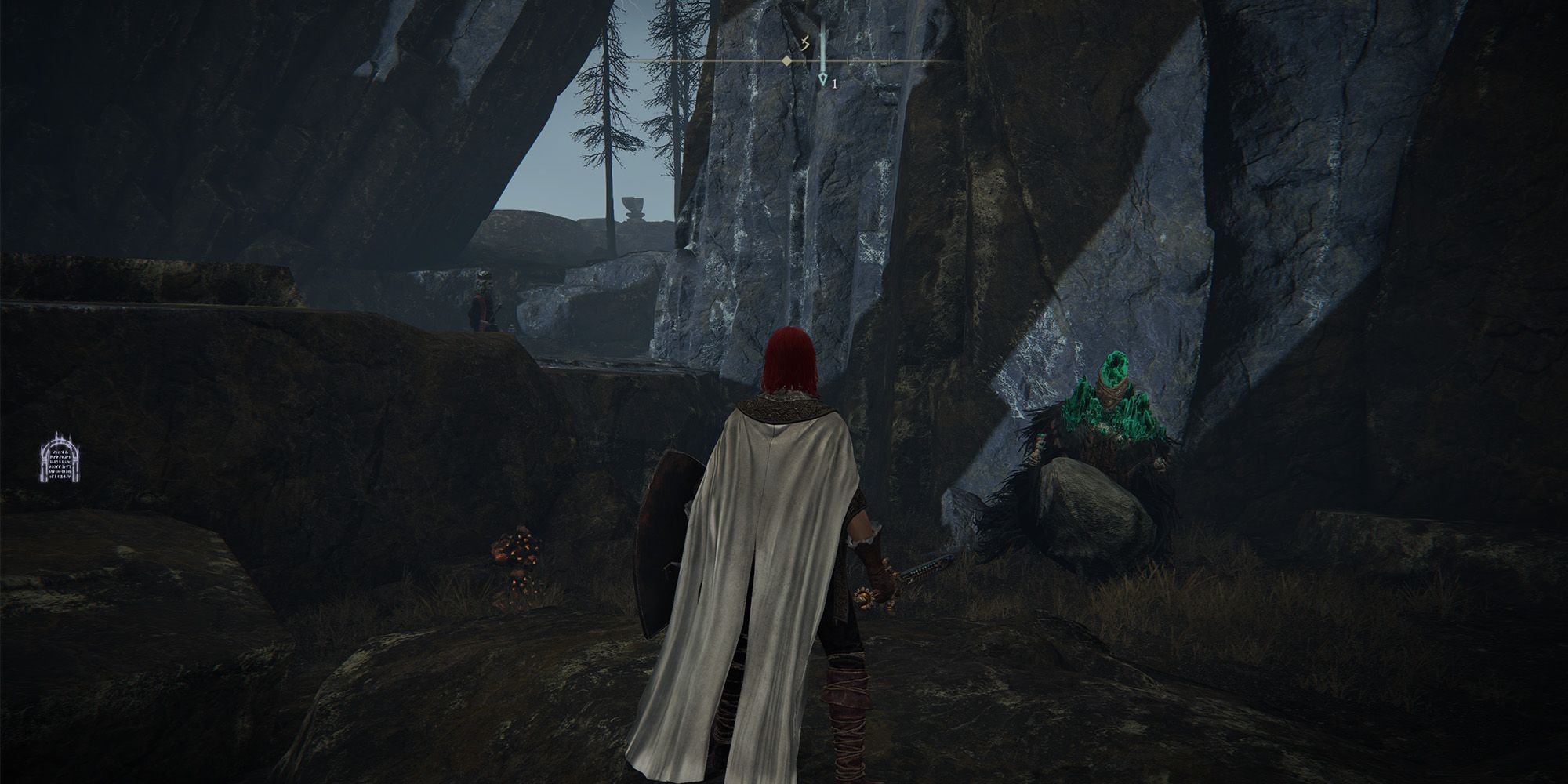 Скриншот, показывающий местоположение первозданного волшебника Азура в игре Elden Ring