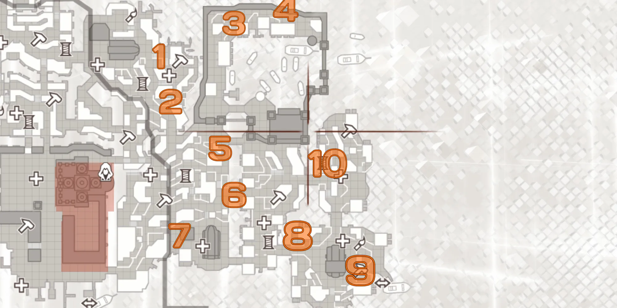 Mappa delle Piume del Quartiere di Castello di Assassin's Creed 2