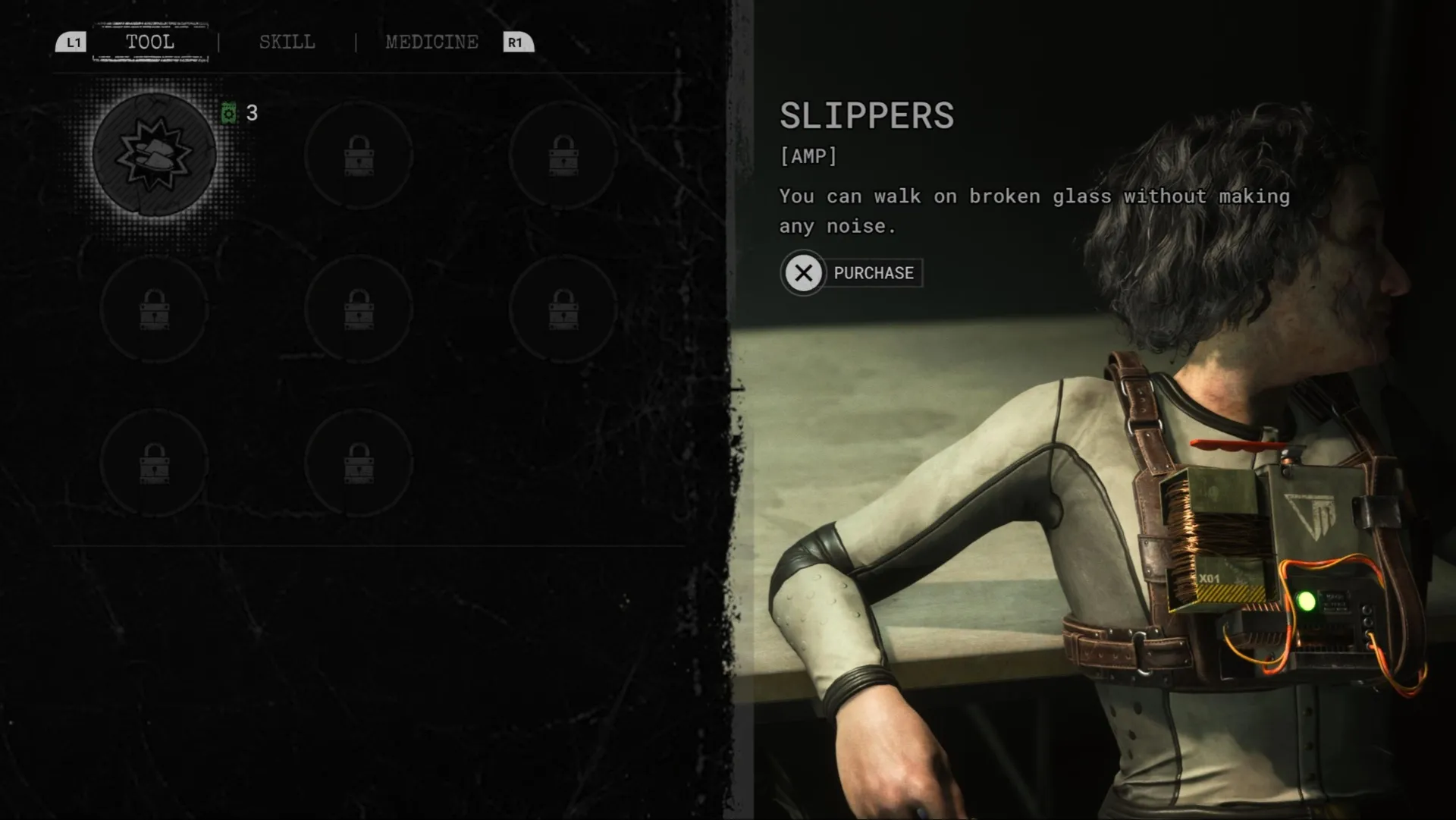 The Slippers mp, which allows you to walk on glass without making noise in The Outlast Trials.