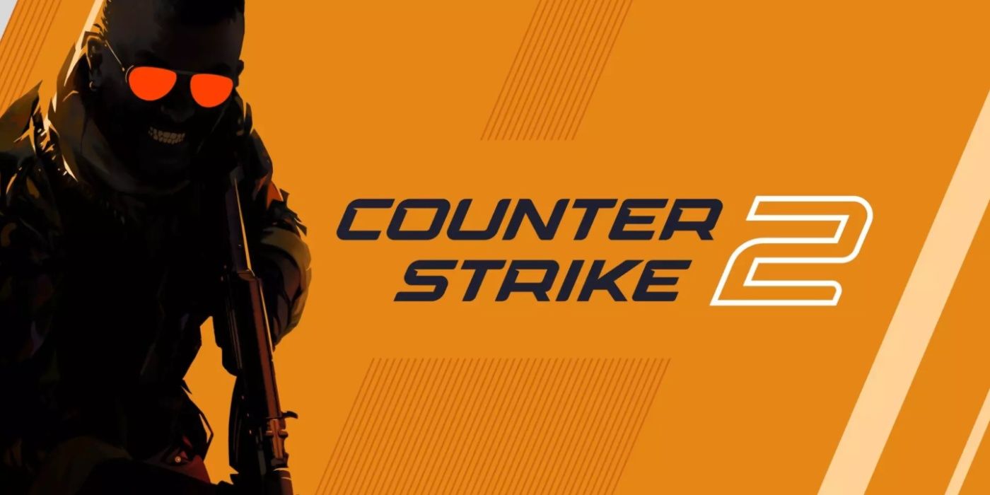 테러리스트가 총을 들고 오렌지 배경 위에서 웃고 있는 Counter Strike 2 이미지 출시
