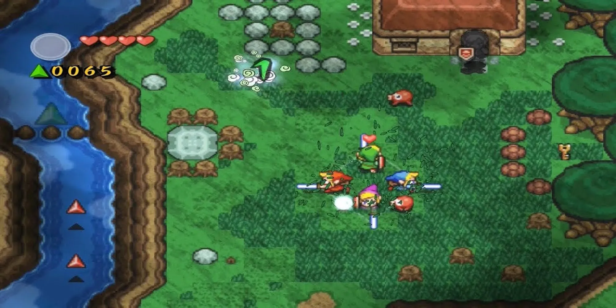 Combattere nemici in The Legend of Zelda Four Swords Adventures