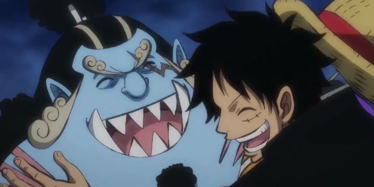 Jinbe y Luffy de One Piece