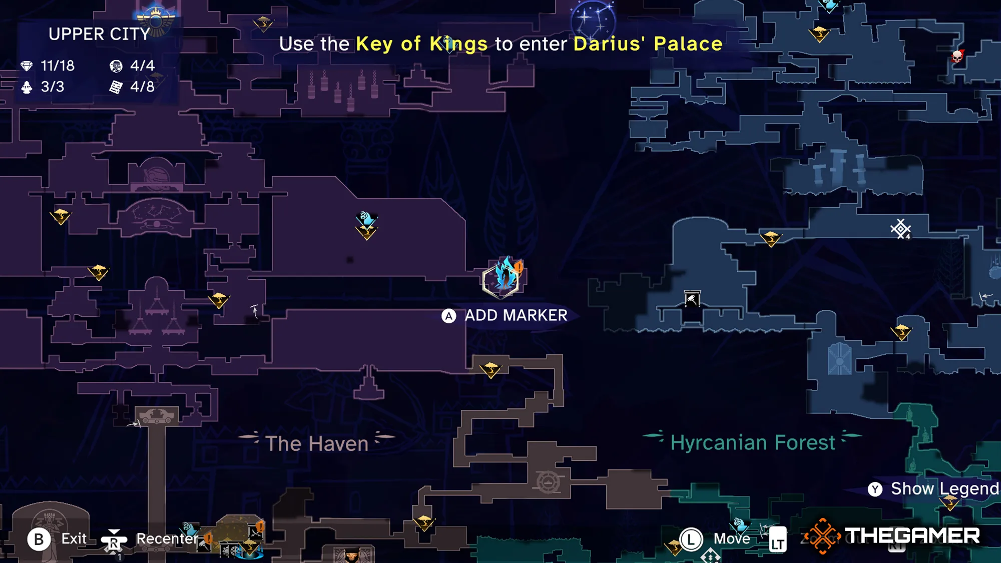 Maryam the Architect Location In Upper City Map