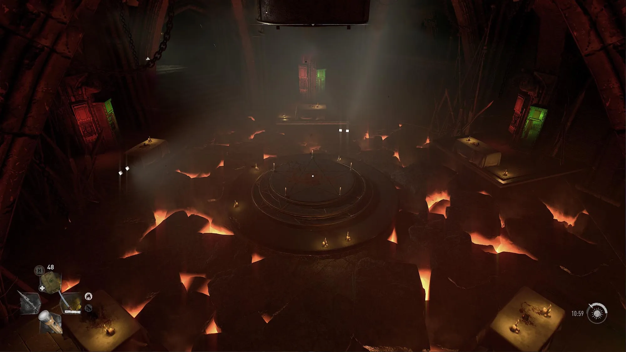 《消逝的光2》中的秘密祭坛室，解锁《毁灭战士》彩蛋