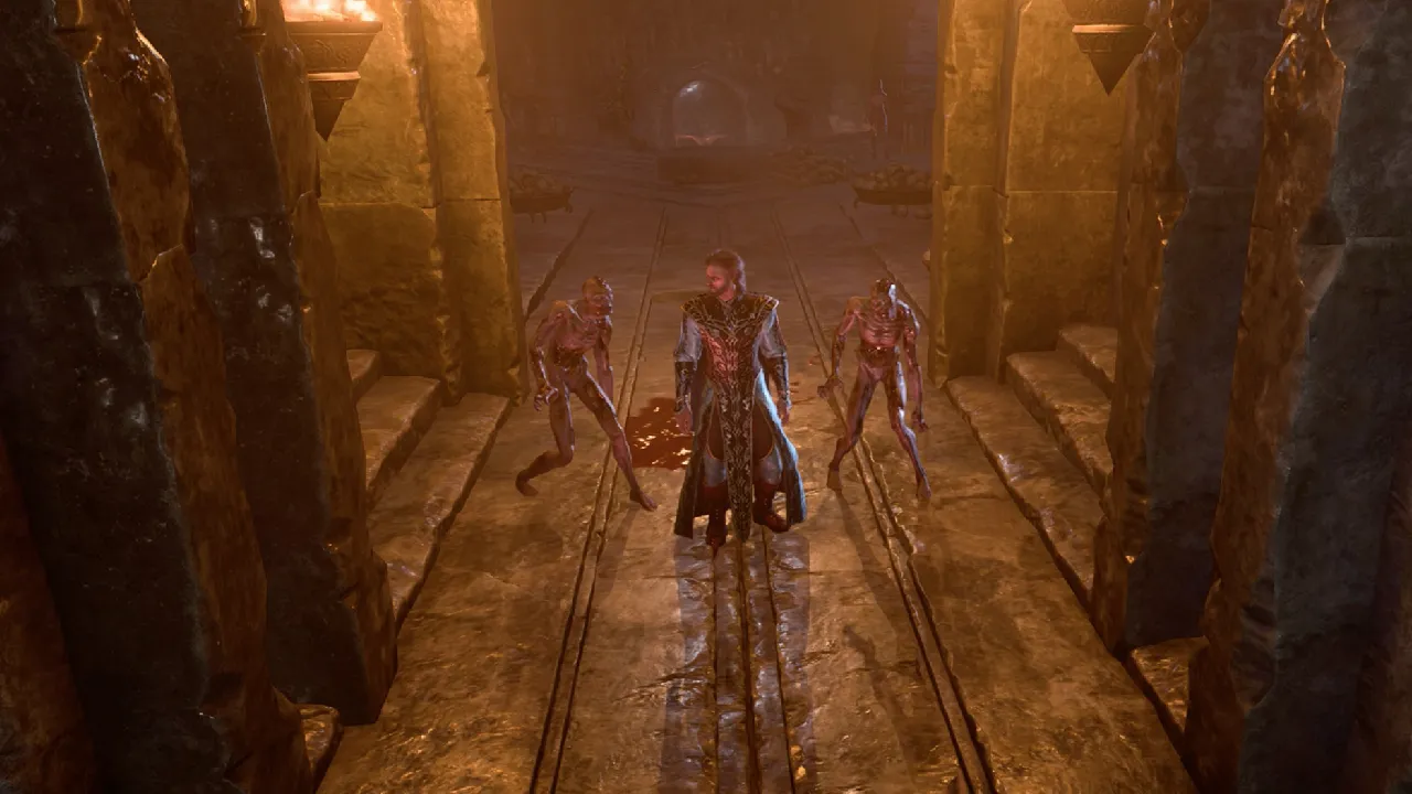 Baldur’s Gate 3 Gale com dois servos mortos-vivos