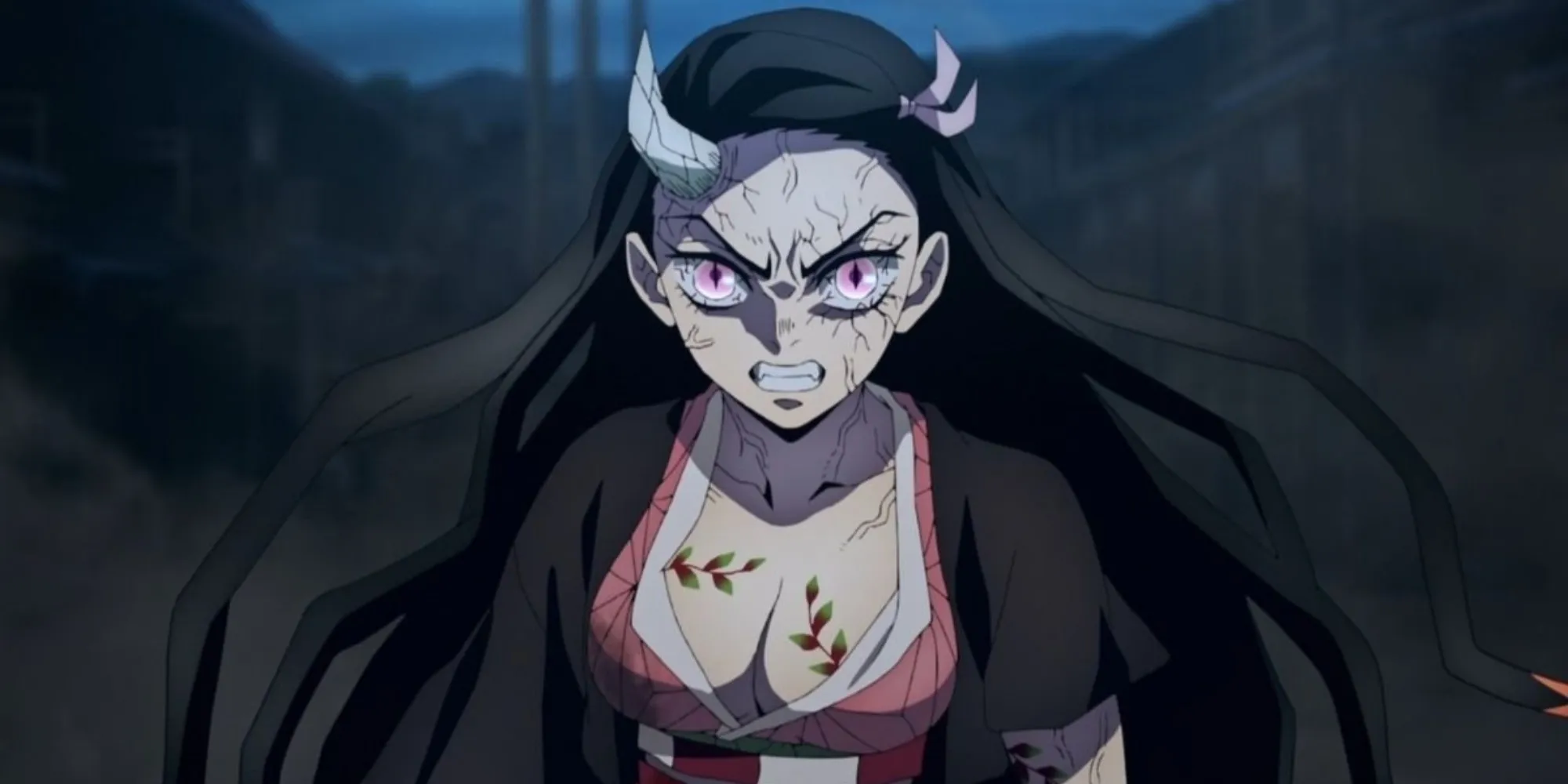 Nezuko en su forma verdadera en Demon Slayer