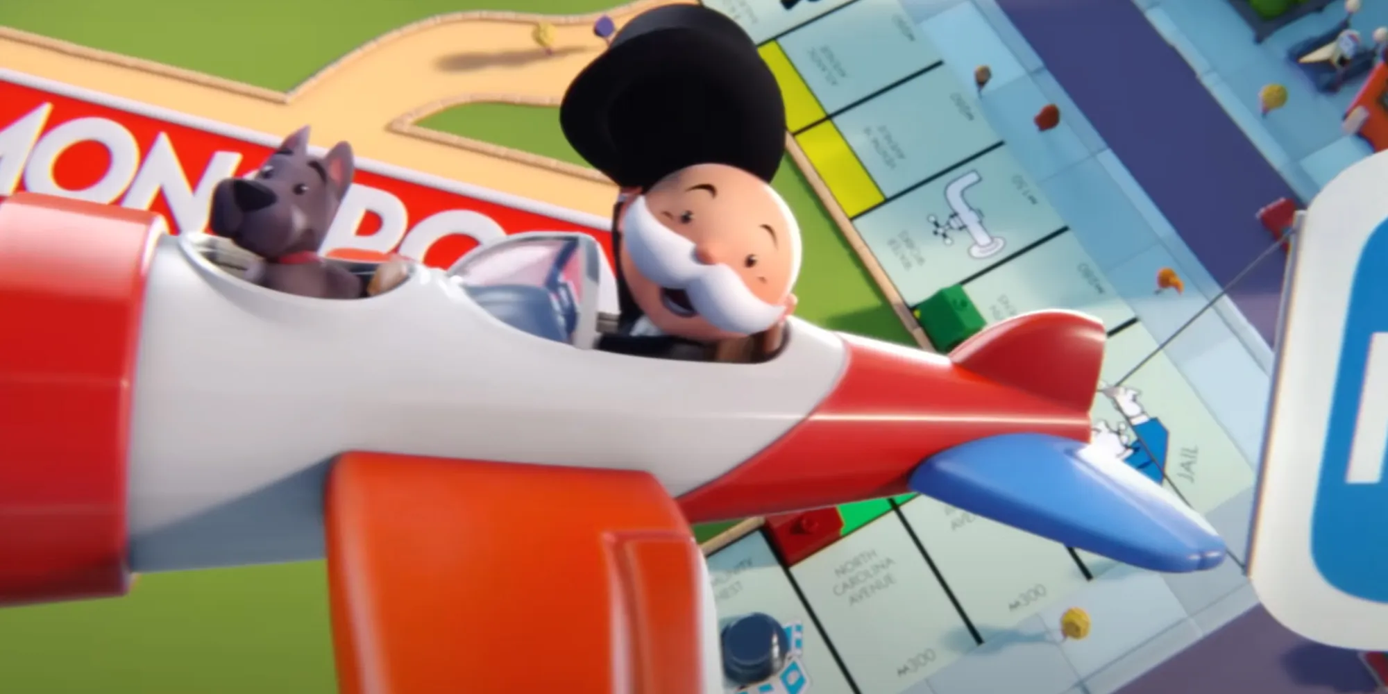 Mr. Monopoly in un aereo