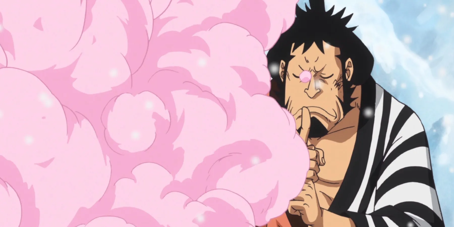 One Piece Kin'emon che usa il suo potere del frutto del diavolo